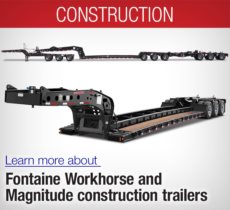 lowboy construction trailers, lowbed magnitude and workhorse